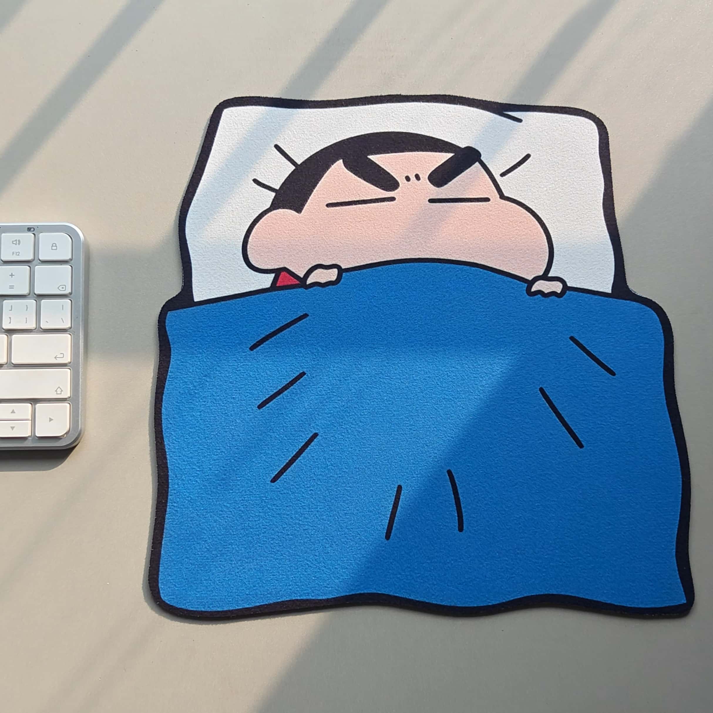 Desk Setup Cute - Niedliches Crayon Shinchan Mauspad, rutschfeste Gummibasis,