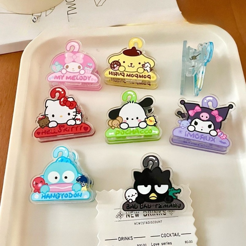 Desk Setup Aesthetic - Kuromi Cartoon Acryl-Clip Niedlicher Hochwertiger Notizhalter
