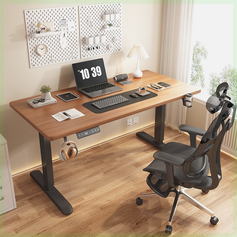 Desk Setup Oak - Schreibtisch, Bürotisch, Spiele, Laptop-Tisch, Bett, Maschine,