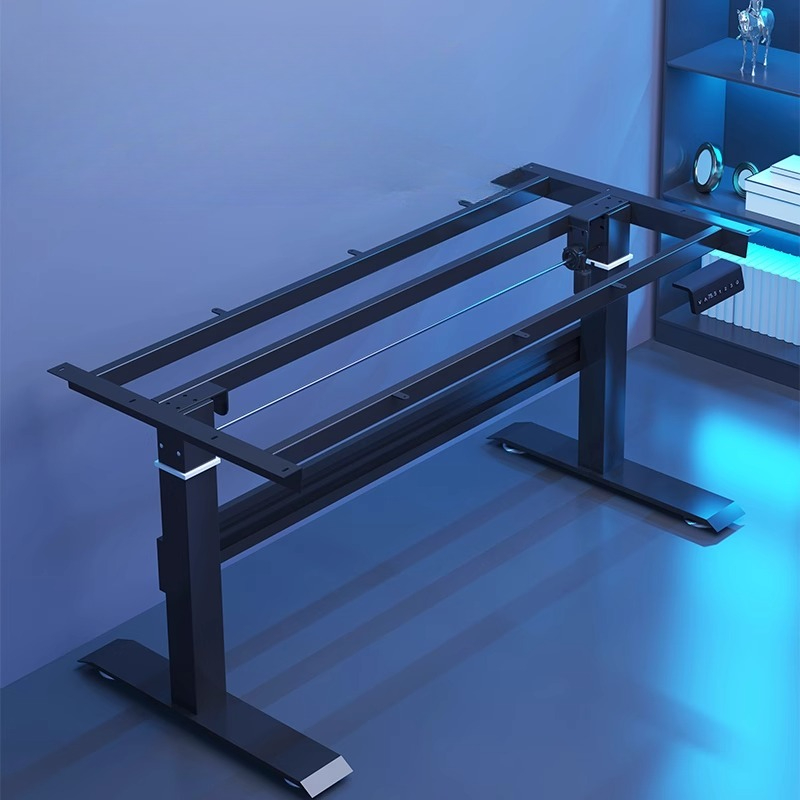 Desk Setup Oak - Elektrischer Stehpult mit Schubladen, zusammenklappbarer Tabe,