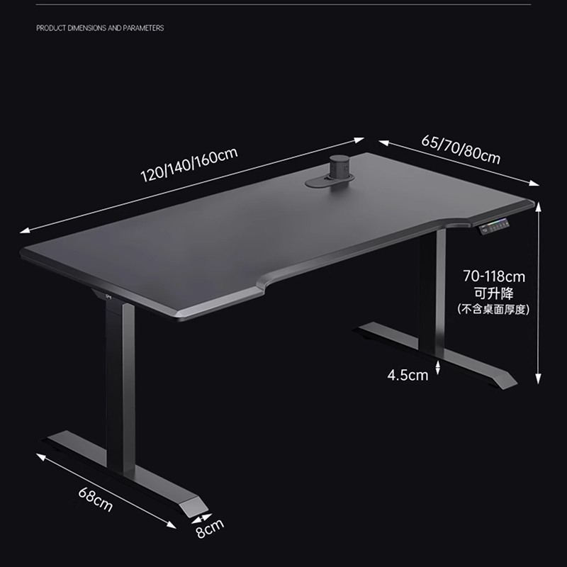 Desk Setup Oak - Günstiger Tisch, biegsam, weißer Schreibtisch für