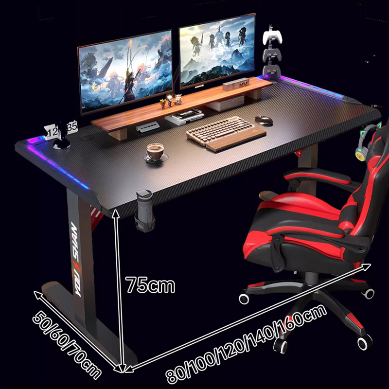 Desk Setup Oak - Lift-Top-Tisch für Computer, höhenverstellbarer Tisch, Werte,