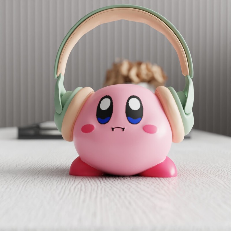 Desk Setup Cute - MSKA Kopfhörerständer Kirby, niedliche Cartoon-Figur, kreatives