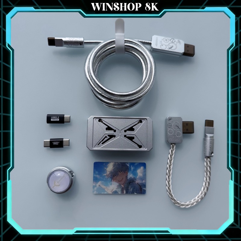Desk Setup Aesthetic - WINSHOP Esports HUB Dual-In 4-Out USB-Hub