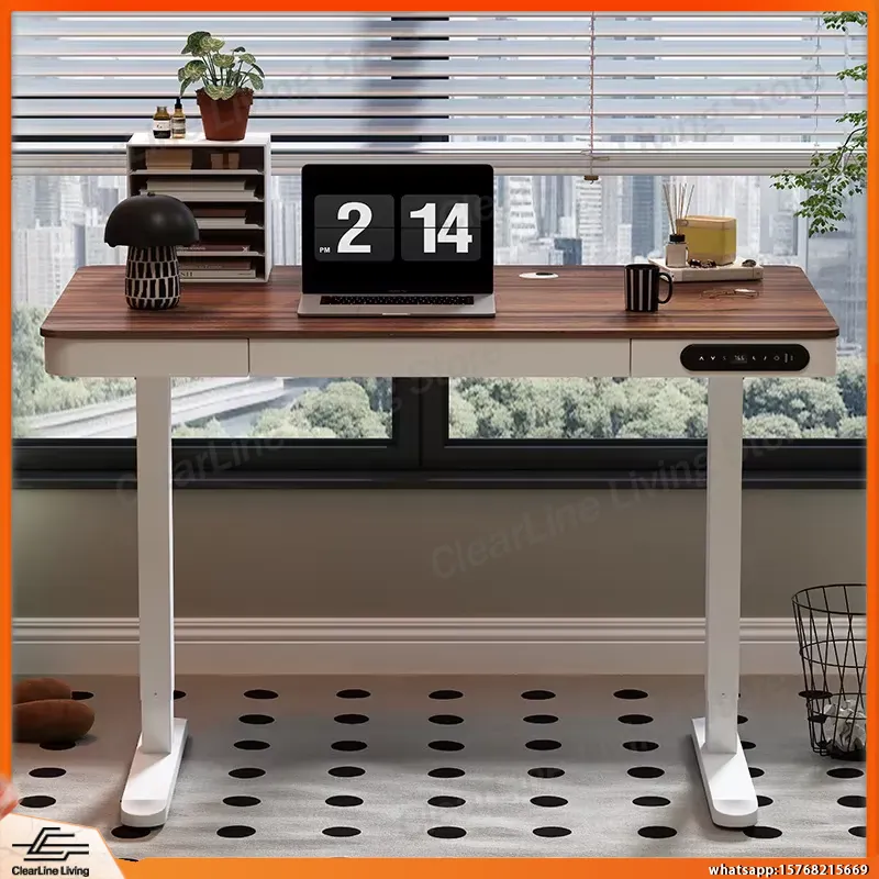 Desk Setup Ergonomics - Elektrisch Höhenverstellbarer Gaming-Schreibtisch mit Doppelmotor-Hebesystem Ergonomischer