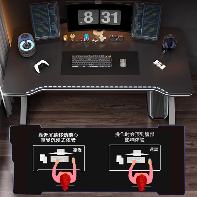 Rolltisch, Spiele, Möbel, falt – Desk Setup Oak Bewertung und Preis