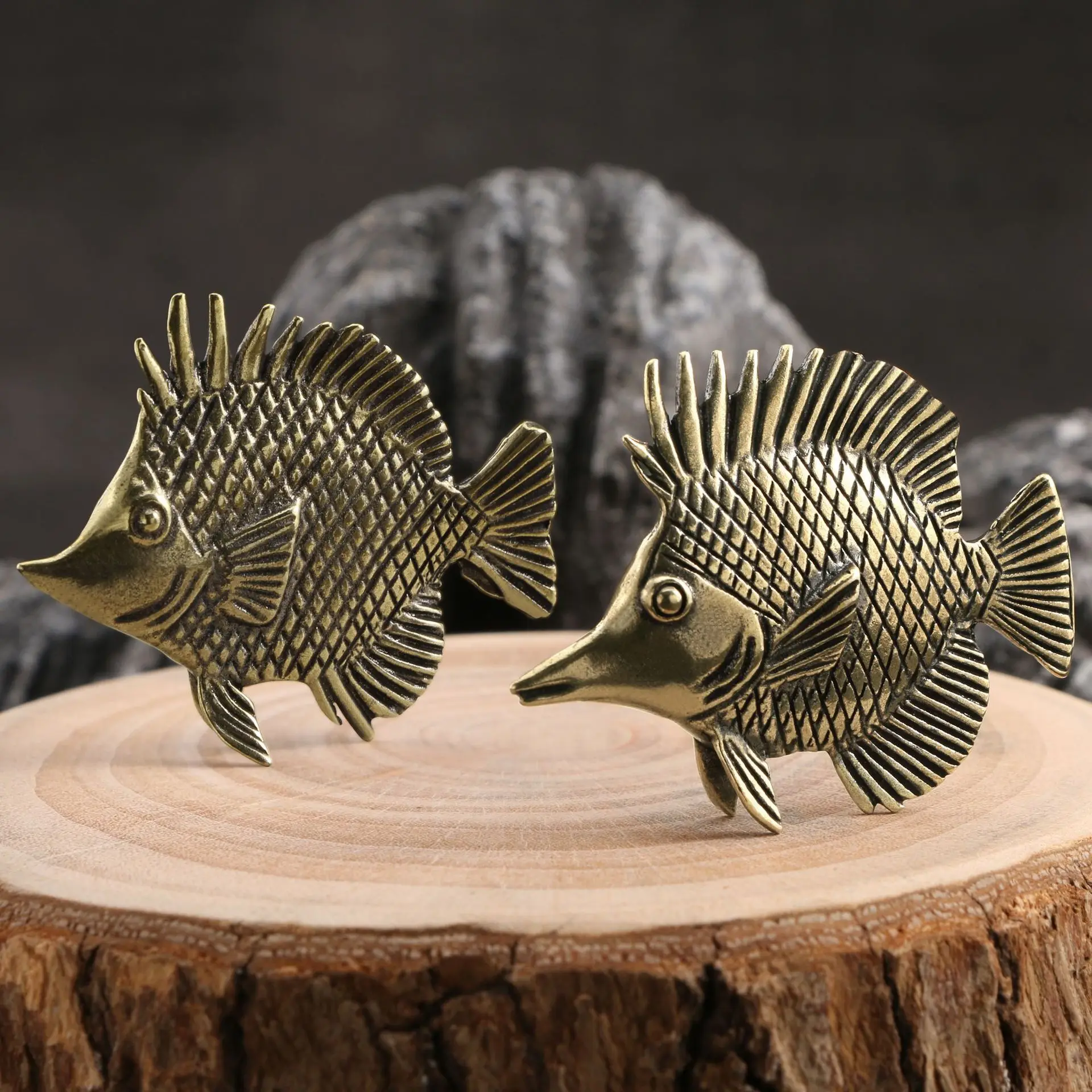 Messing-Zierfisch, antike nied – Desk Setup Cute Bewertung und Preis