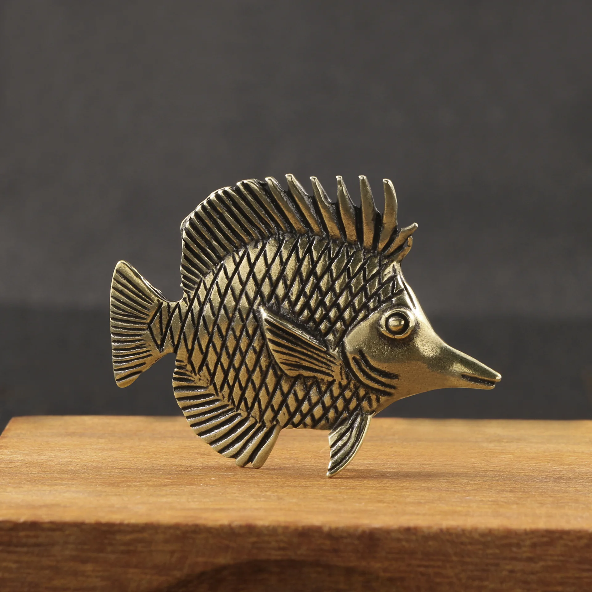 Messing-Zierfisch, antike nied – Desk Setup Cute Bewertung und Preis