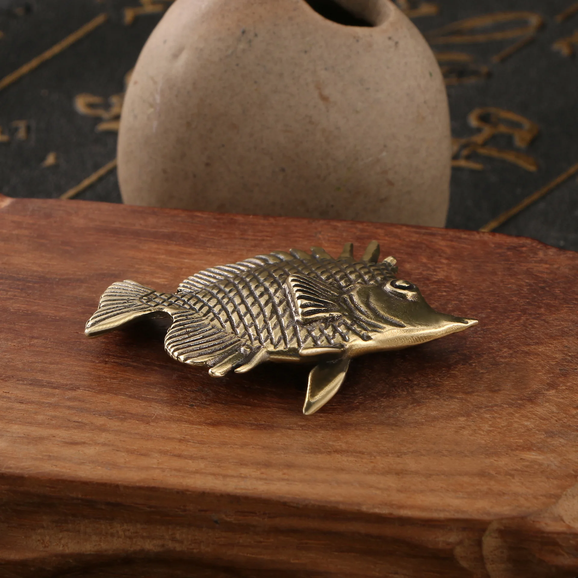 Messing-Zierfisch, antike nied – Desk Setup Cute Bewertung und Preis