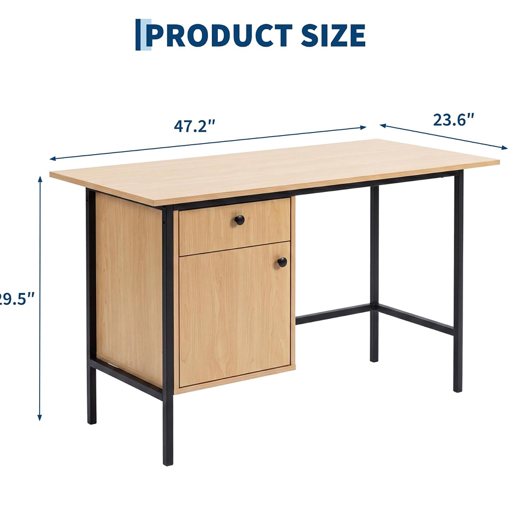 Home-Office-Computertisch mit  – Desk Setup Oak Bewertung und Preis